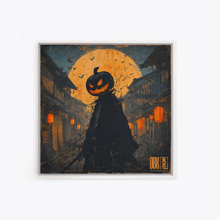 The Town Where Shadows Live, Square Wall Art, Macabre Wall Art, Framed Canvas Print, Halloween Wall Decor, Gothic Home Decor