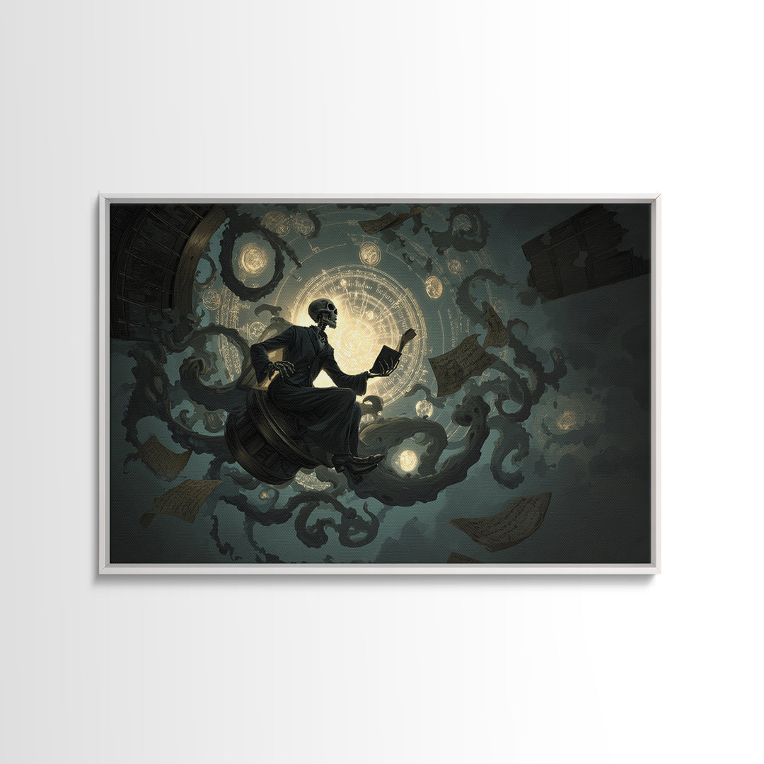 The Astronomer Of The Hollow Sky, Landscape Wall Art, Spooky Home Decor, Canvas Print, Halloween Wall Decor, Gothic Home Decor