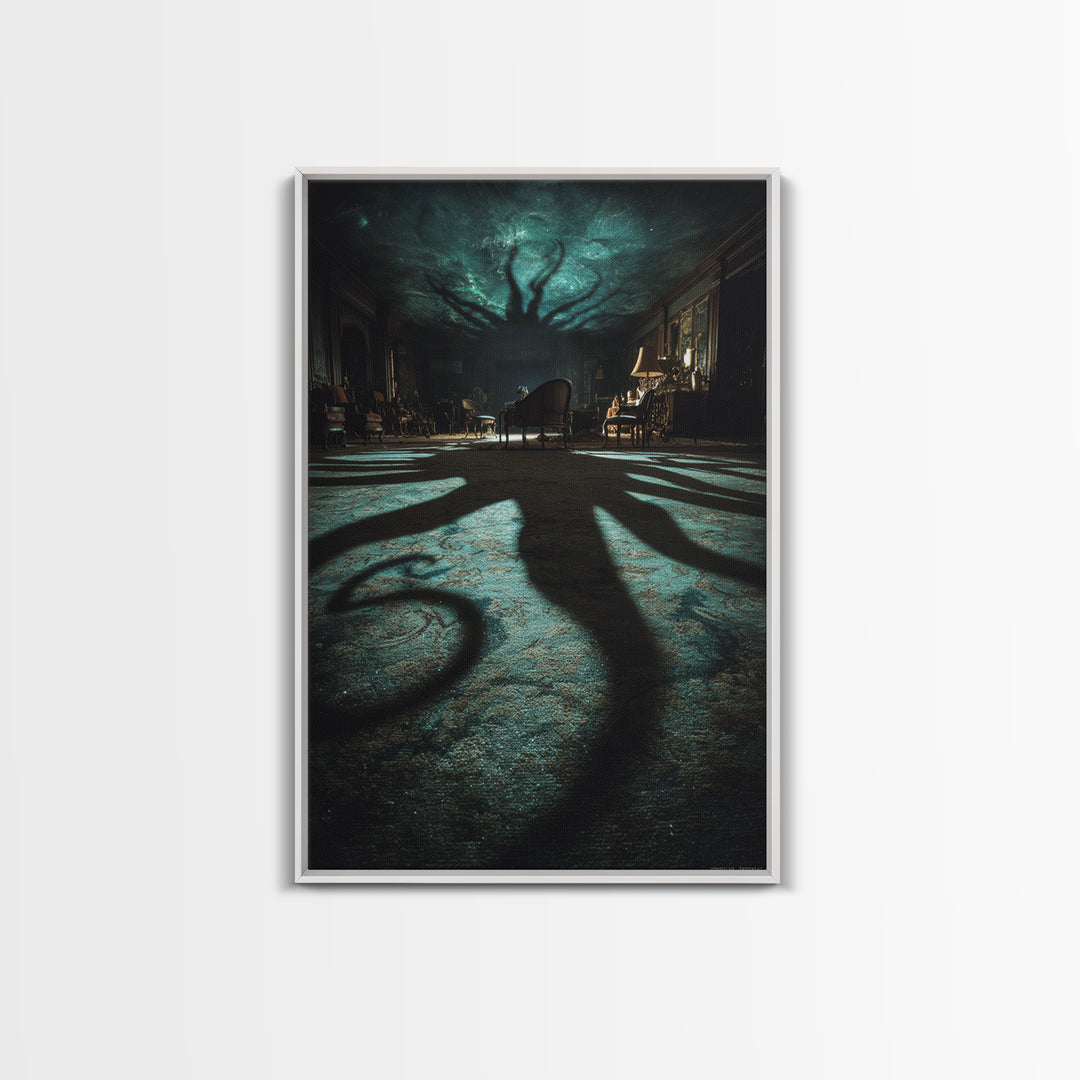 The Crawler Beneath The Floor Of Stars, Vertical Wall Art, Gothic Horror Wall Art, Canvas Print, Halloween Wall Decor, Gothic Home Decor