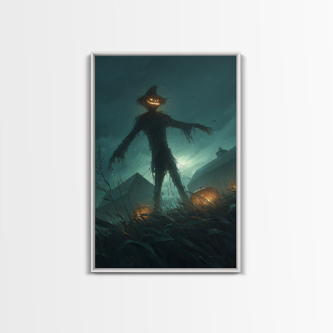 The Harvest Of The Eldritch Field, Vertical Wall Art, Eldritch Gothic Decor, Framed Canvas Print, Halloween Wall Decor, Gothic Home Decor