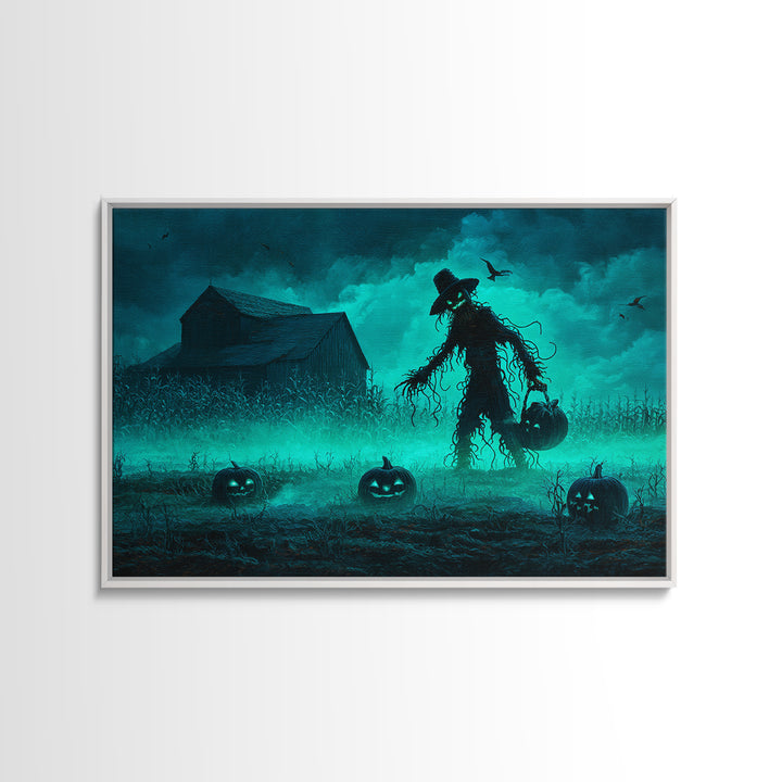 The Harvest Of The Eldritch Field, Landscape Wall Art, Dark Halloween Decor, Framed Canvas Print, Halloween Wall Decor, Gothic Home Decor