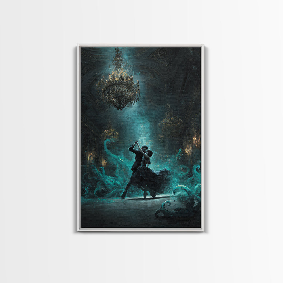 The Ballroom Of Silent Shoggoths, Vertical Wall Art, Cosmic Horror Wall Art, Canvas Print, Halloween Wall Decor, Gothic Home Decor