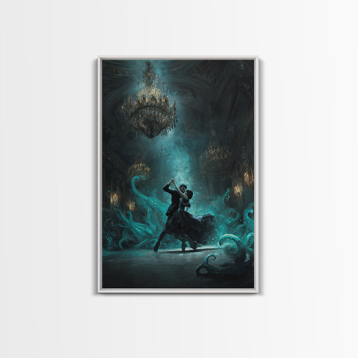 The Ballroom Of Silent Shoggoths, Vertical Wall Art, Cosmic Horror Wall Art, Canvas Print, Halloween Wall Decor, Gothic Home Decor