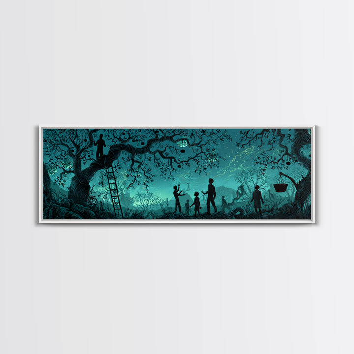 The Children Of The Star Orchard, Extra Wide Wall Art, Cosmic Horror Wall Art, Canvas Print, Halloween Wall Decor, Gothic Home Decor