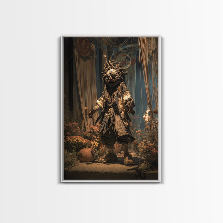 The Festival Of The Little Old Ones, Vertical Wall Art, Macabre Wall Art, Canvas Print, Halloween Wall Decor, Gothic Home Decor