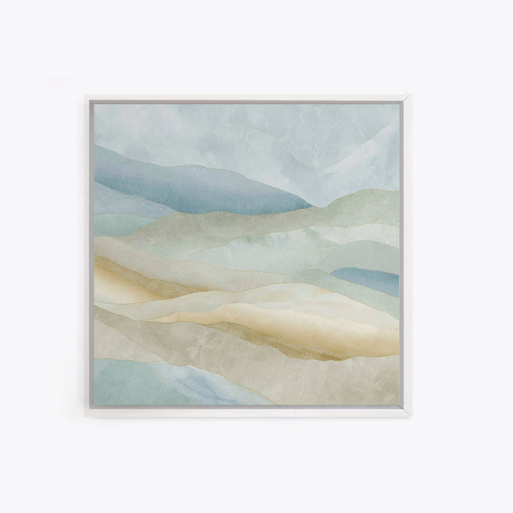 Clean Marble Texture Framed Canvas Print, Dental Office Art, Dentistry Art, Office Decor, Watercolor Art, Calm, Fine Art Print, DOA-1x1-24