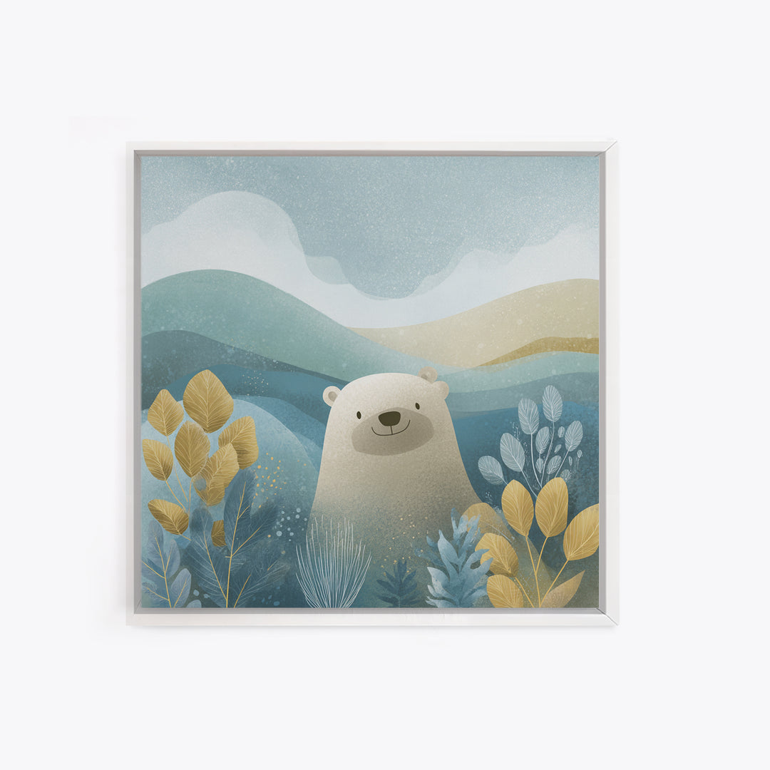 Cheerful Animal Dentist Themed Character Without Text Canvas Print, Dental Office Art, Medical Art, Office Decor, Calm, DOA-1x1-26