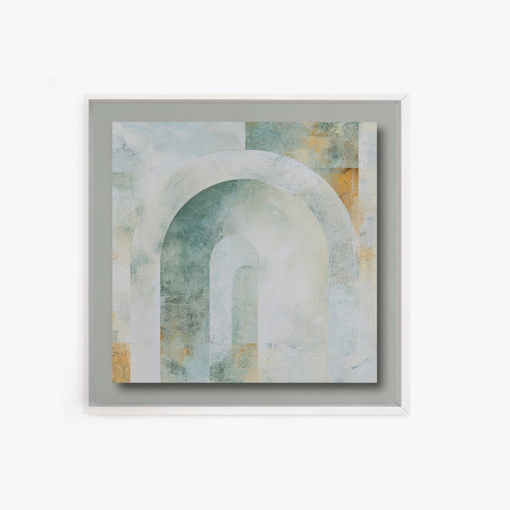 Light Scandinavian Abstract Arches Framed Canvas Print, Dental Office Art, Dental Assistant, Office Decor, Fine Art, Calm, DOA-1x1-41