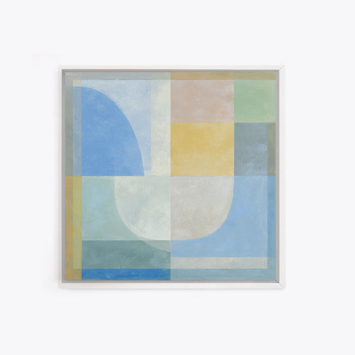 Simple Rainbow Pastel Shapes for Children Canvas Print, Dental Office Art, Dental Decor, Office Decor, Abstract Art, Calm, DOA-1x1-45