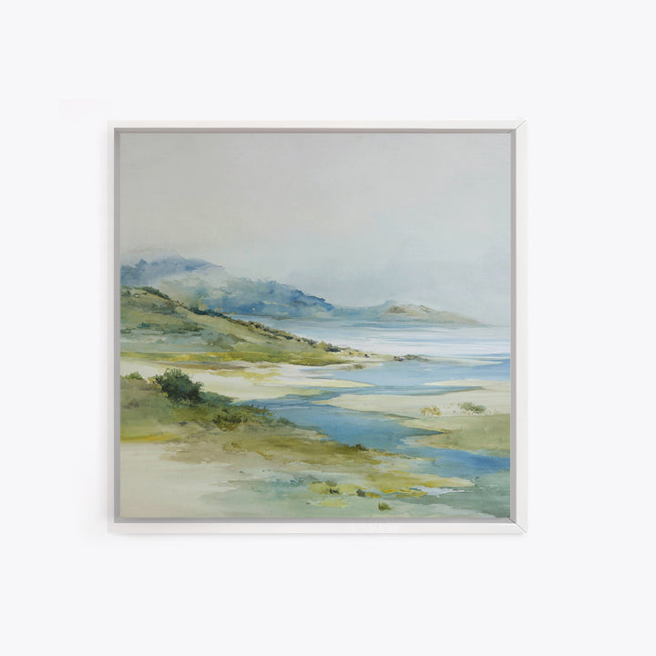 Quiet Coastal Dunes Framed Canvas Print, Dental Office Art, Dental Hygiene, Office Decor, Fine Art, Calm, Medical Office Art, DOA-1x1-46