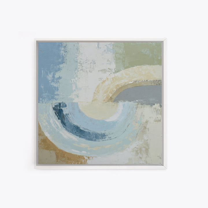 Minimal Smile Curve Abstract Framed Canvas Print, Dental Office Art, Tooth Art, Office Decor, Abstract Art, Calm, Modern Decor, DOA-1x1-53