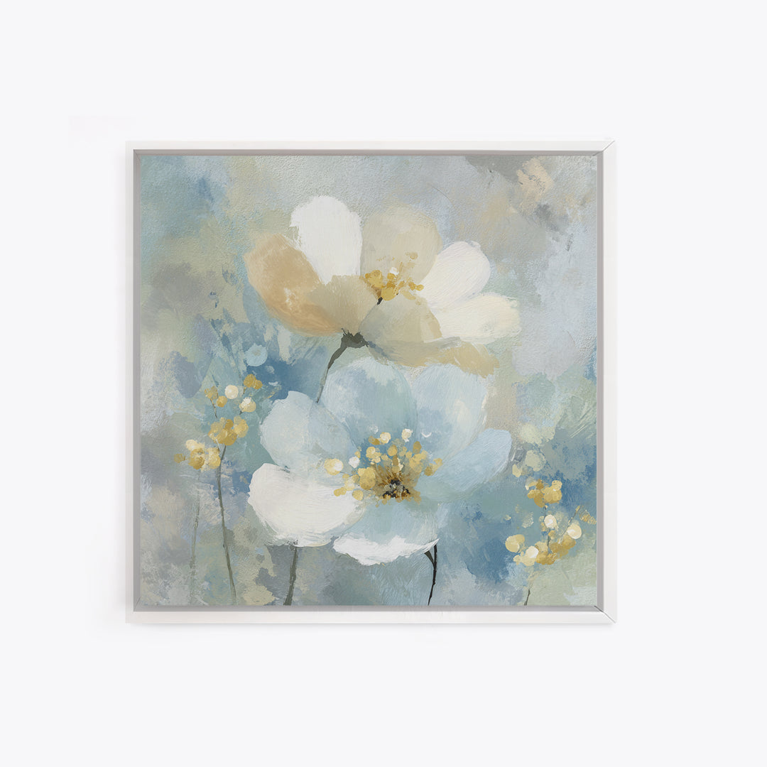 Sterile Modern Floral Painting Canvas Print, Dental Office Art, Science Art, Office Decor, Fine Art, Calm, Boho Decor, DOA-1x1-59