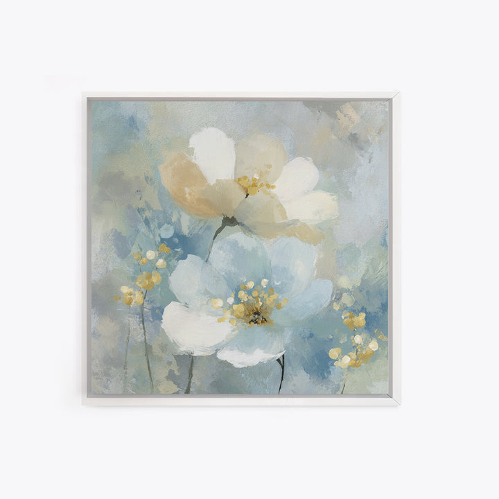 Sterile Modern Floral Painting Canvas Print, Dental Office Art, Science Art, Office Decor, Fine Art, Calm, Boho Decor, DOA-1x1-59