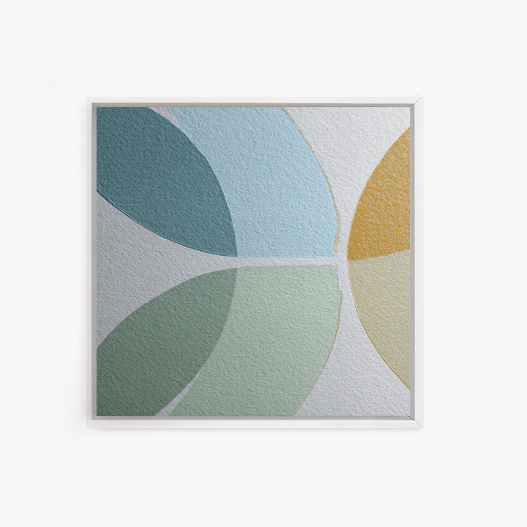 Simple Rainbow Pastel Shapes for Children Canvas Print, Dental Office Art, Dental Decor, Office Decor, Abstract Art, Calm, DOA-1x1-69
