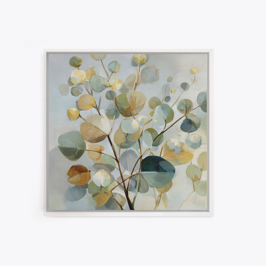 Soft Botanical Eucalyptus Print for Clean Atmosphere Canvas Print, Dental Office Art, Dental Office, Office Decor, Calm, DOA-1x1-75