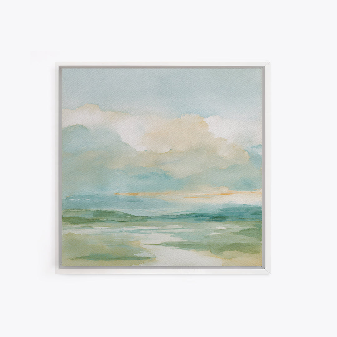 Peaceful Clouds over Open Meadow Canvas Print, Dental Office Art, Dental Office, Office Decor, Oil Painting, Calm, Room Decor, DOA-1x1-81
