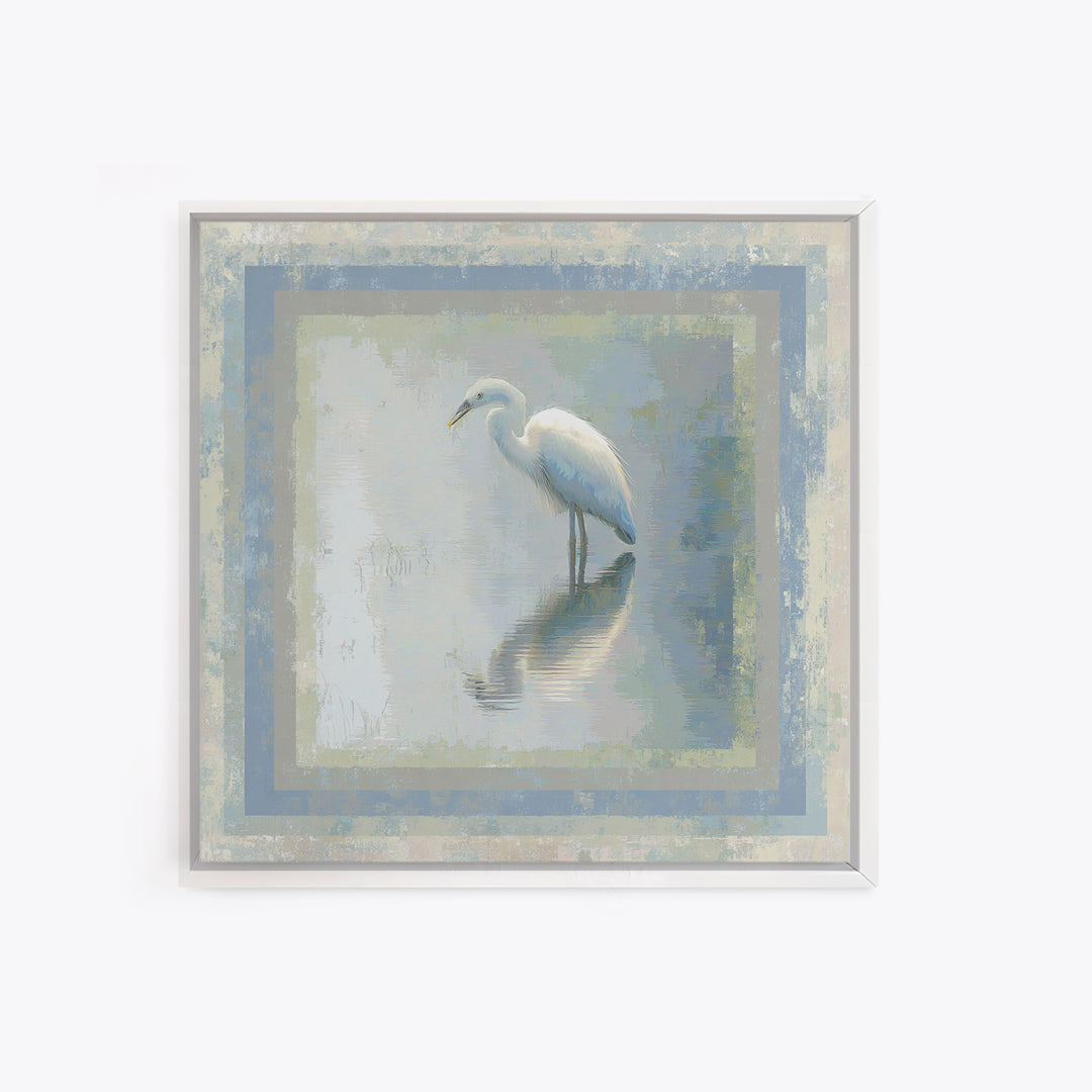Blue Heron by Calm Marsh Water Canvas Print, Dental Office Art, Office Decor, Fine Art, Calm, Art Print, Room Decor, DOA-1x1-95
