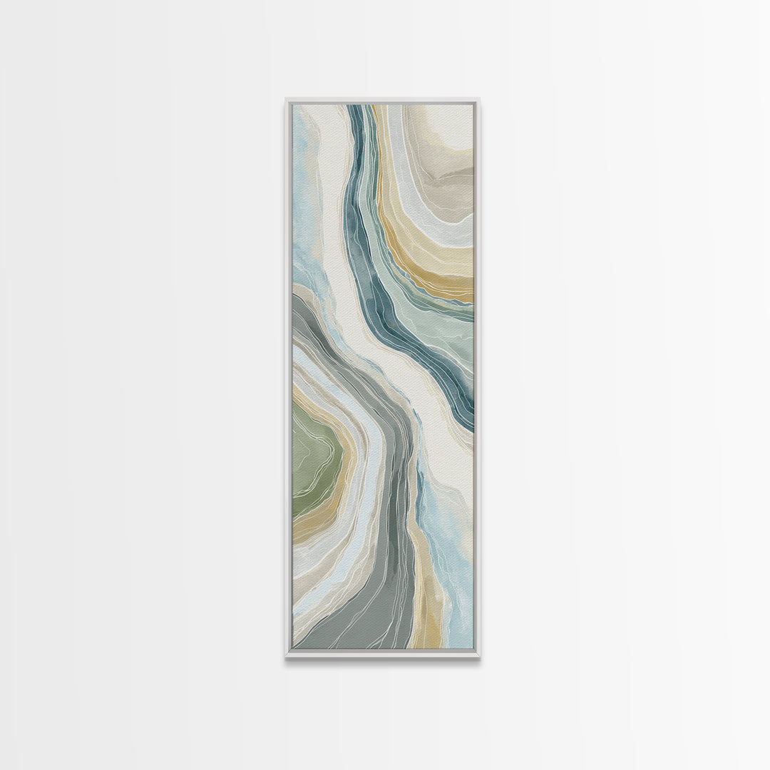Clean Marble Texture Canvas Print, Dental Office Art, Dental Decor, Office Decor, Oil Painting, Calm, Wall Decor, Neutral Decor, DOA-1x3-12