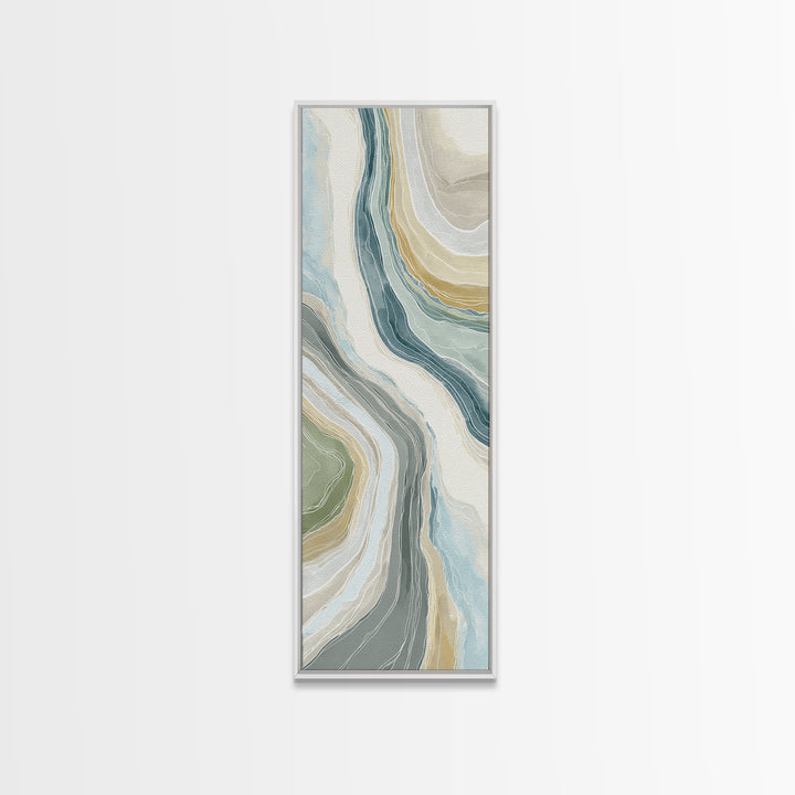 Clean Marble Texture Canvas Print, Dental Office Art, Dental Decor, Office Decor, Oil Painting, Calm, Wall Decor, Neutral Decor, DOA-1x3-12