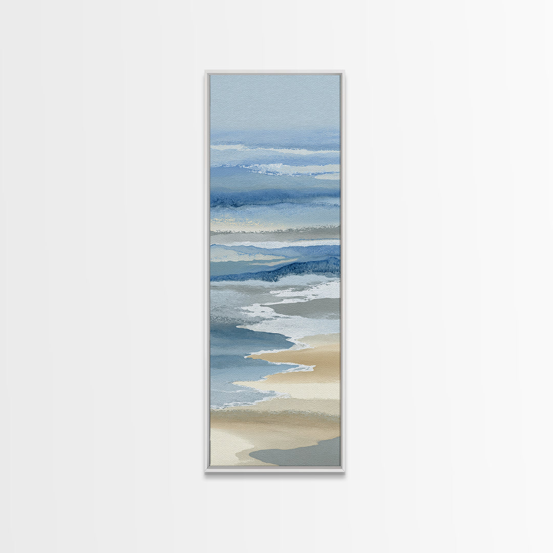 Calming Abstract Ocean Waves Canvas Print, Dental Office Art, Printable Digital, Office Decor, Oil Painting, Calm, DOA-1x3-13
