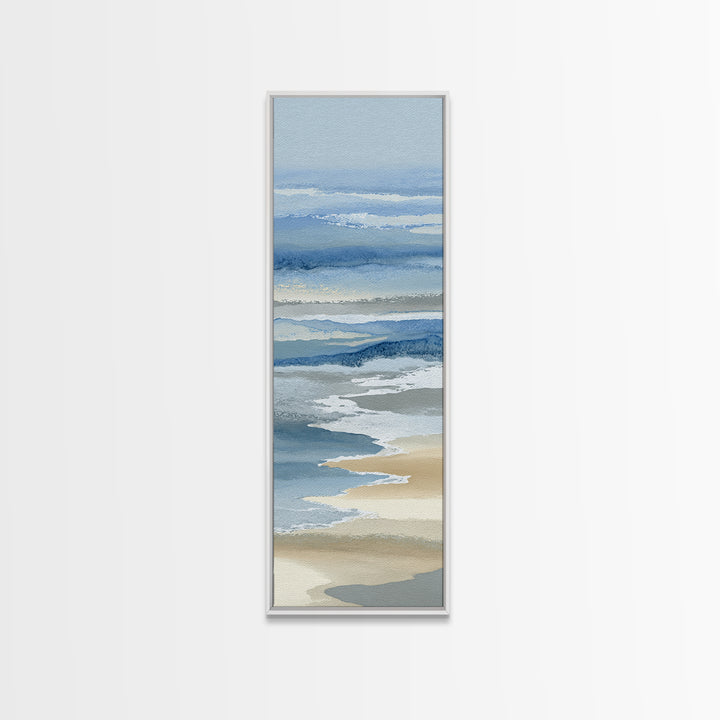 Calming Abstract Ocean Waves Canvas Print, Dental Office Art, Printable Digital, Office Decor, Oil Painting, Calm, DOA-1x3-13