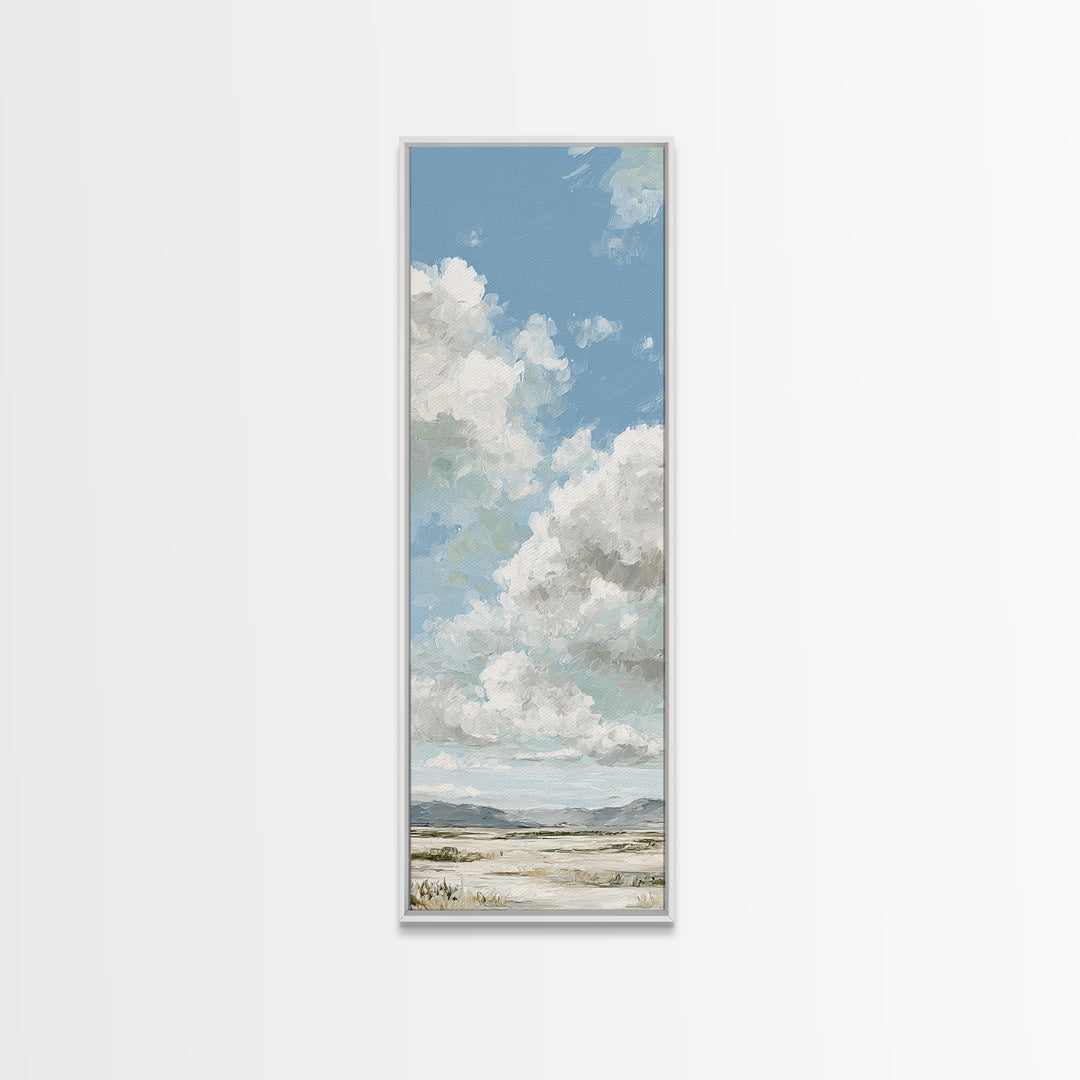 Peaceful Clouds over Open Meadow Canvas Print, Dental Office Art, Medical Office Decor, Office Decor, Fine Art, Calm, DOA-1x3-21