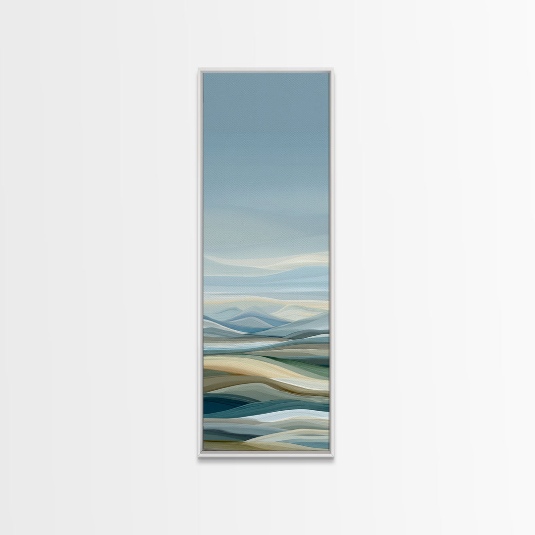 Soft Gradient Sunrise Canvas Print, Dental Office Art, Statement Artwork, Office Decor, Fine Art, Calm, Printable Wall Art, DOA-1x3-56