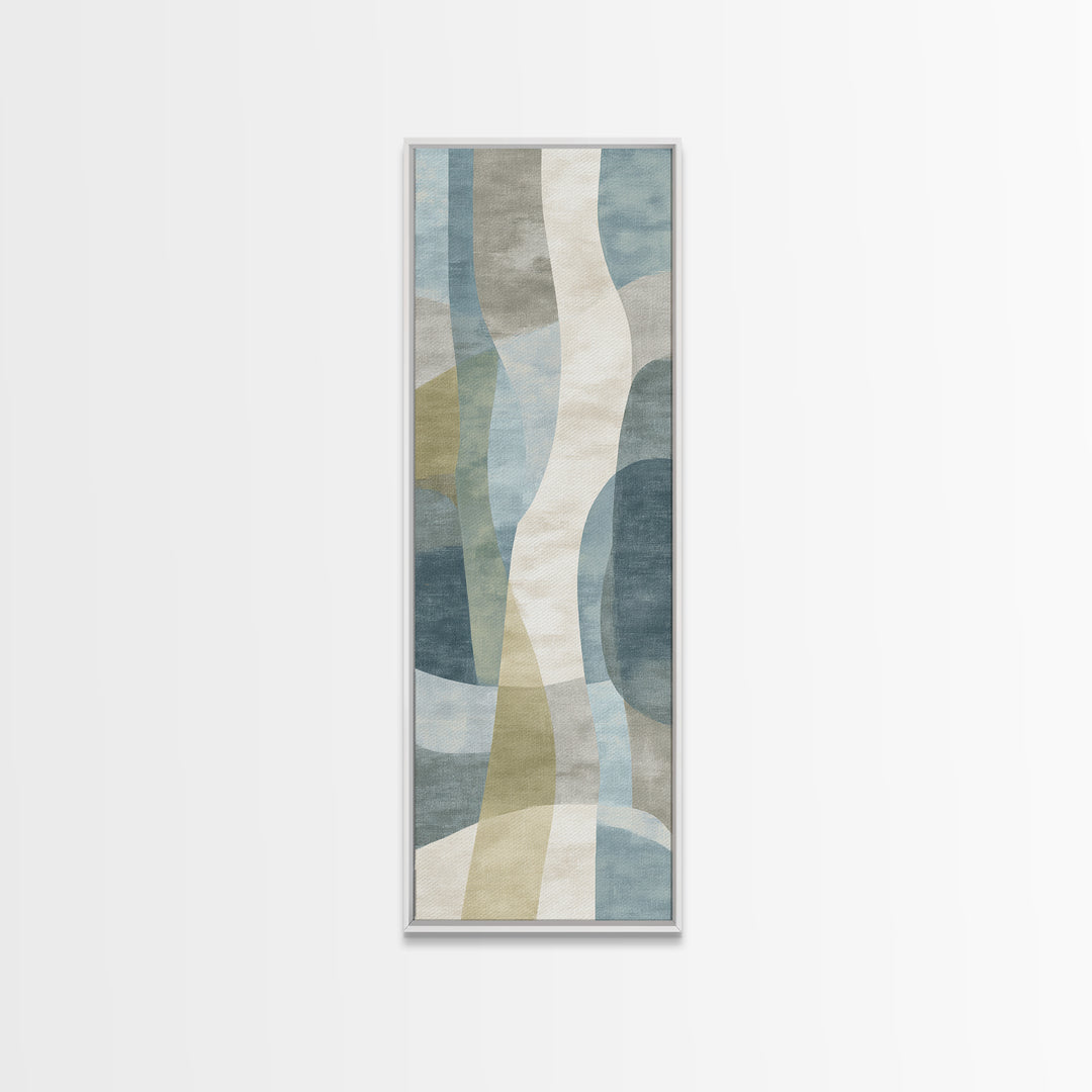 Playful Tooth Shaped Character Framed Canvas Print, Dental Office Art, Dentistry Art, Office Decor, Abstract Art, Calm, DOA-1x3-66