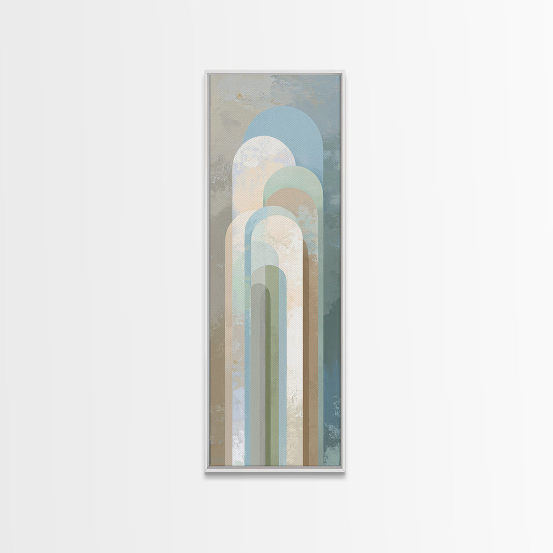 Light Scandinavian Abstract Arches Canvas Print, Dental Office Art, Science Art, Office Decor, Fine Art, Calm, Boho Decor, DOA-1x3-77