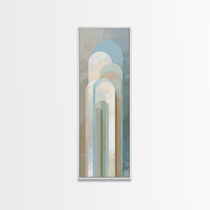 Light Scandinavian Abstract Arches Canvas Print, Dental Office Art, Science Art, Office Decor, Fine Art, Calm, Boho Decor, DOA-1x3-77