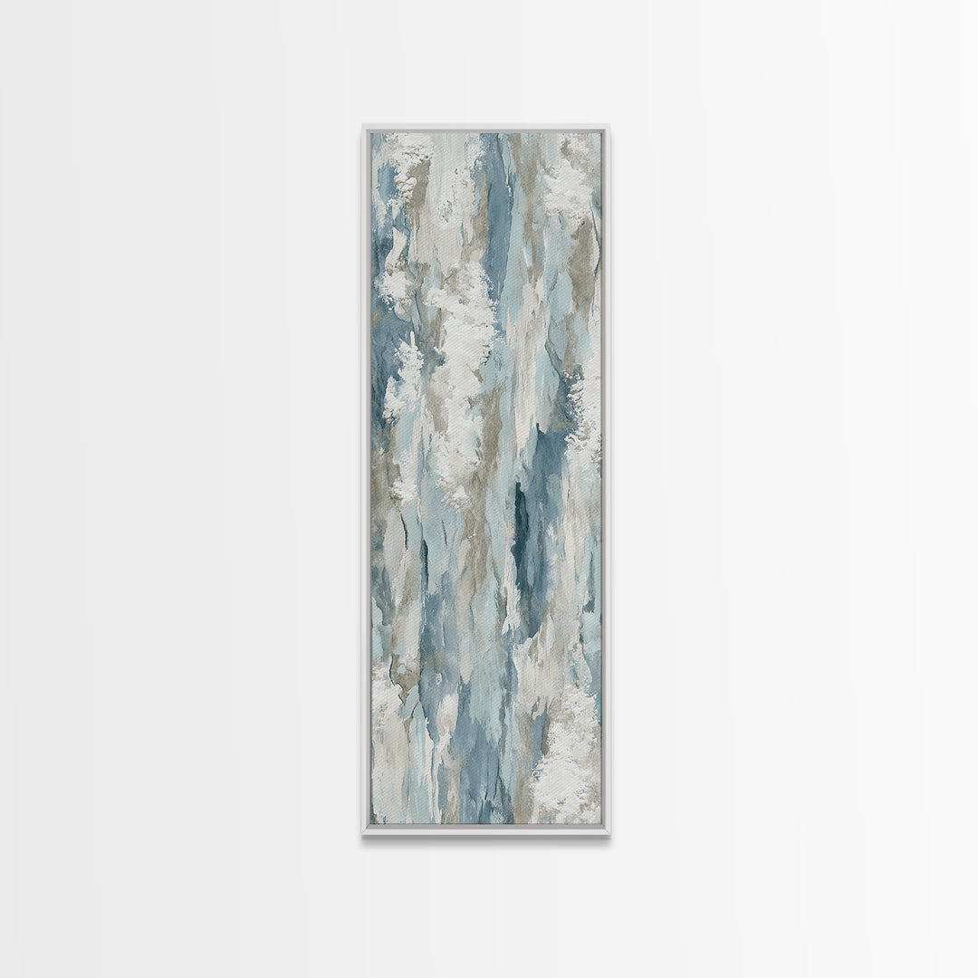 Clean Marble Texture Framed Canvas Print, Dental Office Art, Boho Decor, Office Decor, Fine Art, Calm, Digital Print, DOA-1x3-84
