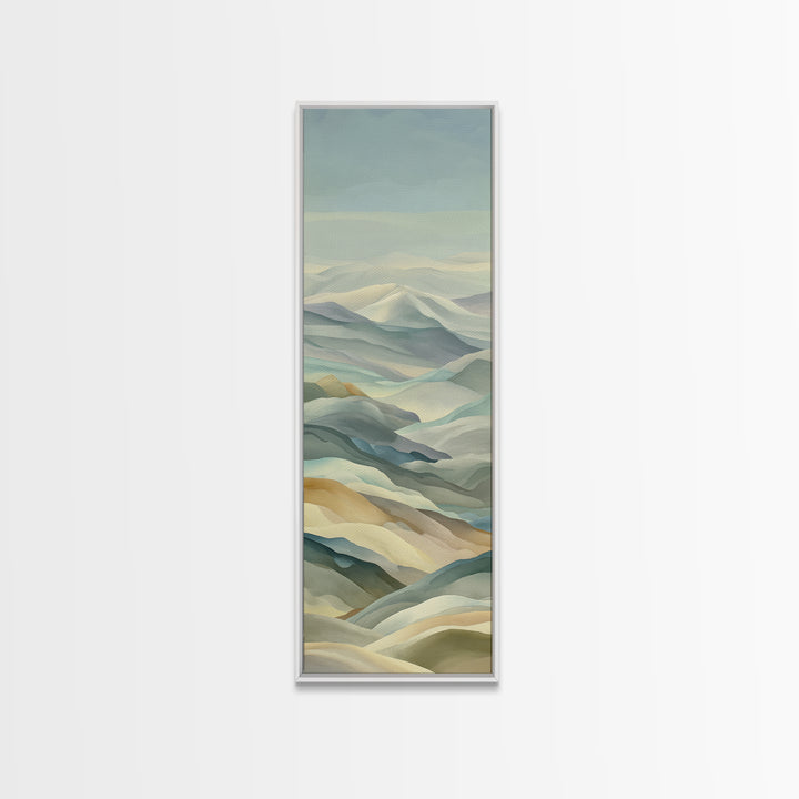 Gentle Mountain Landscape Canvas Print, Dental Office Art, Minimalist Decor, Office Decor, Fine Art, Calm, Motivational Poster, DOA-1x3-88