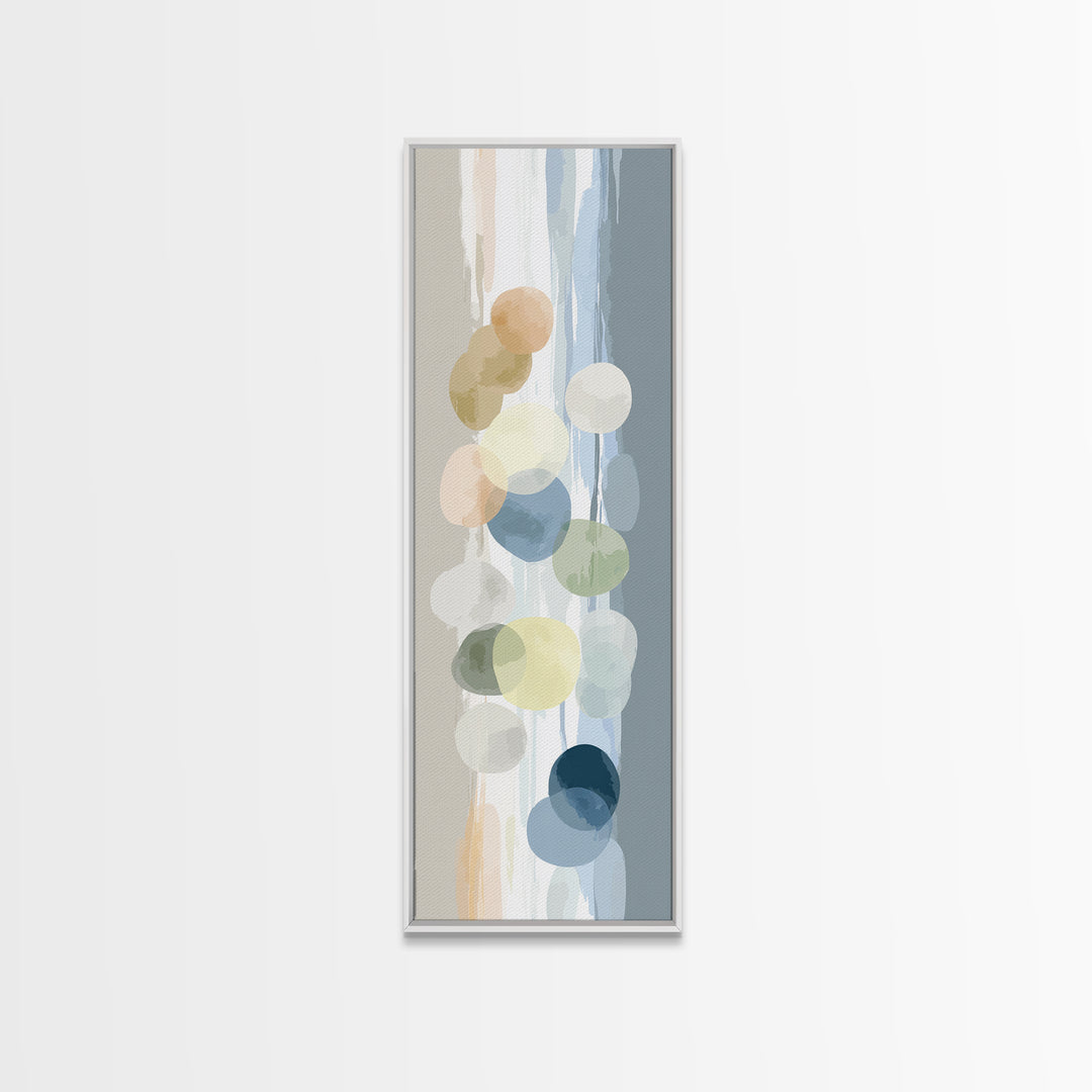Simple Rainbow Pastel Shapes for Children Canvas Print, Dental Office Art, Dental Decor, Office Decor, Abstract Art, Calm, DOA-1x3-9