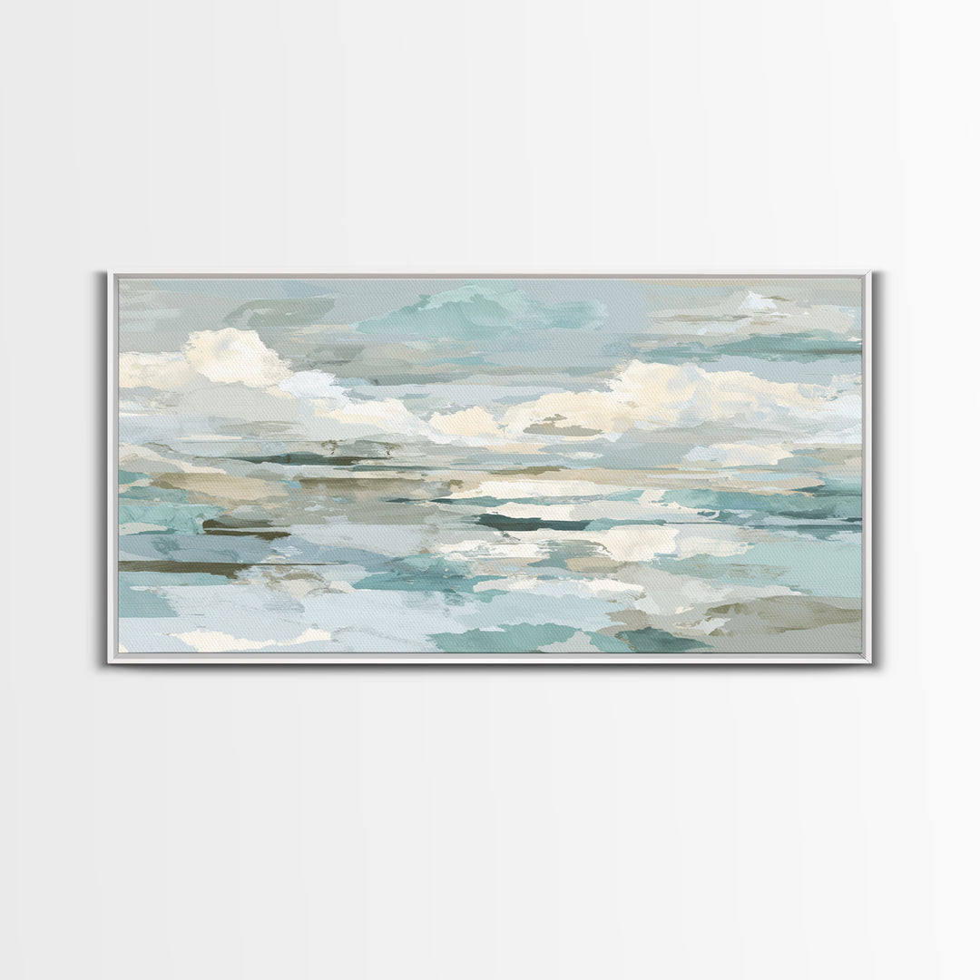 Clean Geometric Art Framed Canvas Print, Dental Office Art, Office Decor, Abstract Art, Calm, Room Decor Aesthetic, DOA-2x1-28