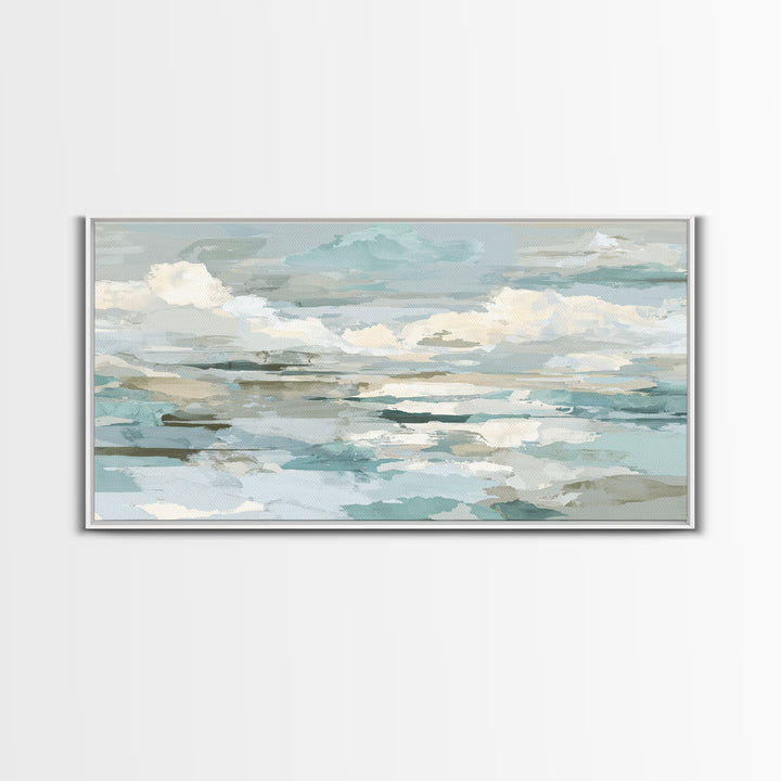 Clean Geometric Art Framed Canvas Print, Dental Office Art, Office Decor, Abstract Art, Calm, Room Decor Aesthetic, DOA-2x1-28