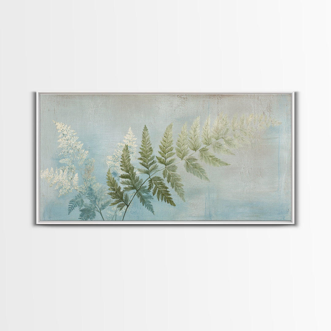 Botanical Fern Study Canvas Print, Dental Office Art, Minimalist Decor, Office Decor, Fine Art, Calm, Motivational Poster, DOA-2x1-39