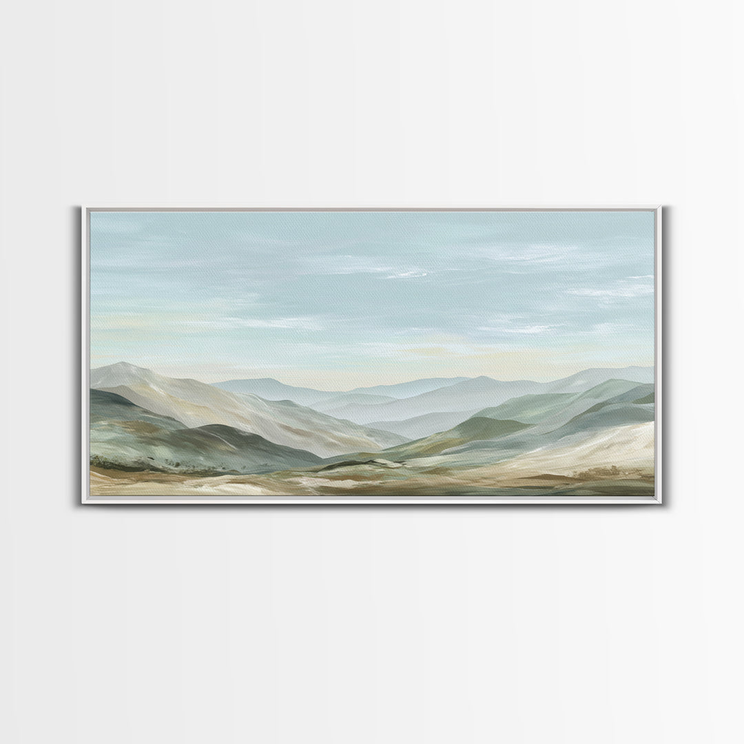 Gentle Mountain Landscape Canvas Print, Dental Office Art, Poster, Office Decor, Fine Art, Calm, Dental Art, Digital Artwork, DOA-2x1-48