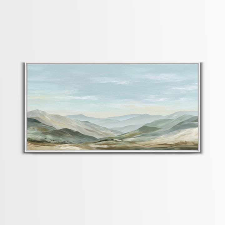 Gentle Mountain Landscape Canvas Print, Dental Office Art, Poster, Office Decor, Fine Art, Calm, Dental Art, Digital Artwork, DOA-2x1-48