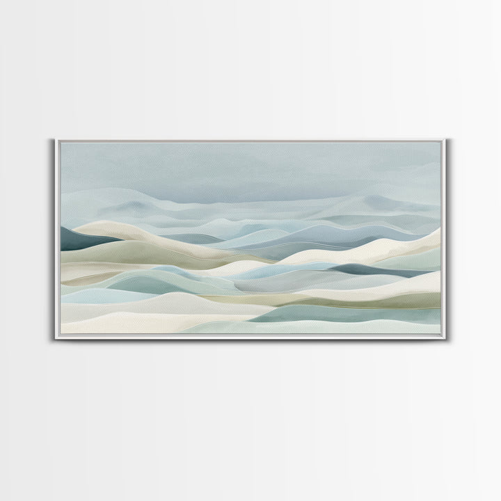 Clean Geometric Art Canvas Print, Dental Office Art, Decor, Office Decor, Abstract Art, Calm, Digital Artwork, Dental Hygiene, DOA-2x1-52