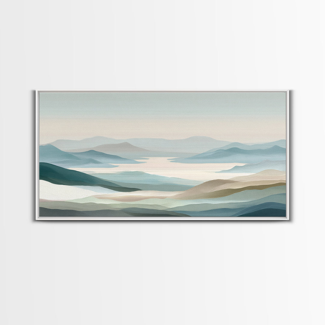Soft Gradient Sunrise Canvas Print, Dental Office Art, Digital Print, Office Decor, Fine Art, Calm, Medical Office Decor, DOA-2x1-64