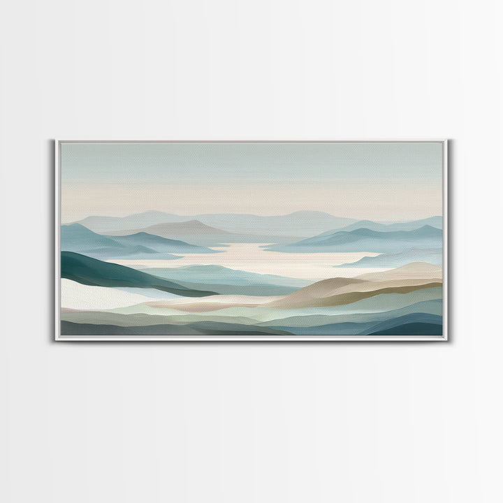 Soft Gradient Sunrise Canvas Print, Dental Office Art, Digital Print, Office Decor, Fine Art, Calm, Medical Office Decor, DOA-2x1-64