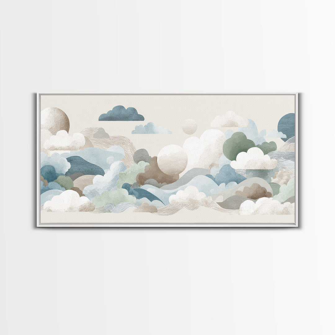 Playful Tooth Shaped Character Canvas Print, Dental Office Art, Art Print, Office Decor, Abstract Art, Calm, Unique Wall Art, DOA-2x1-74
