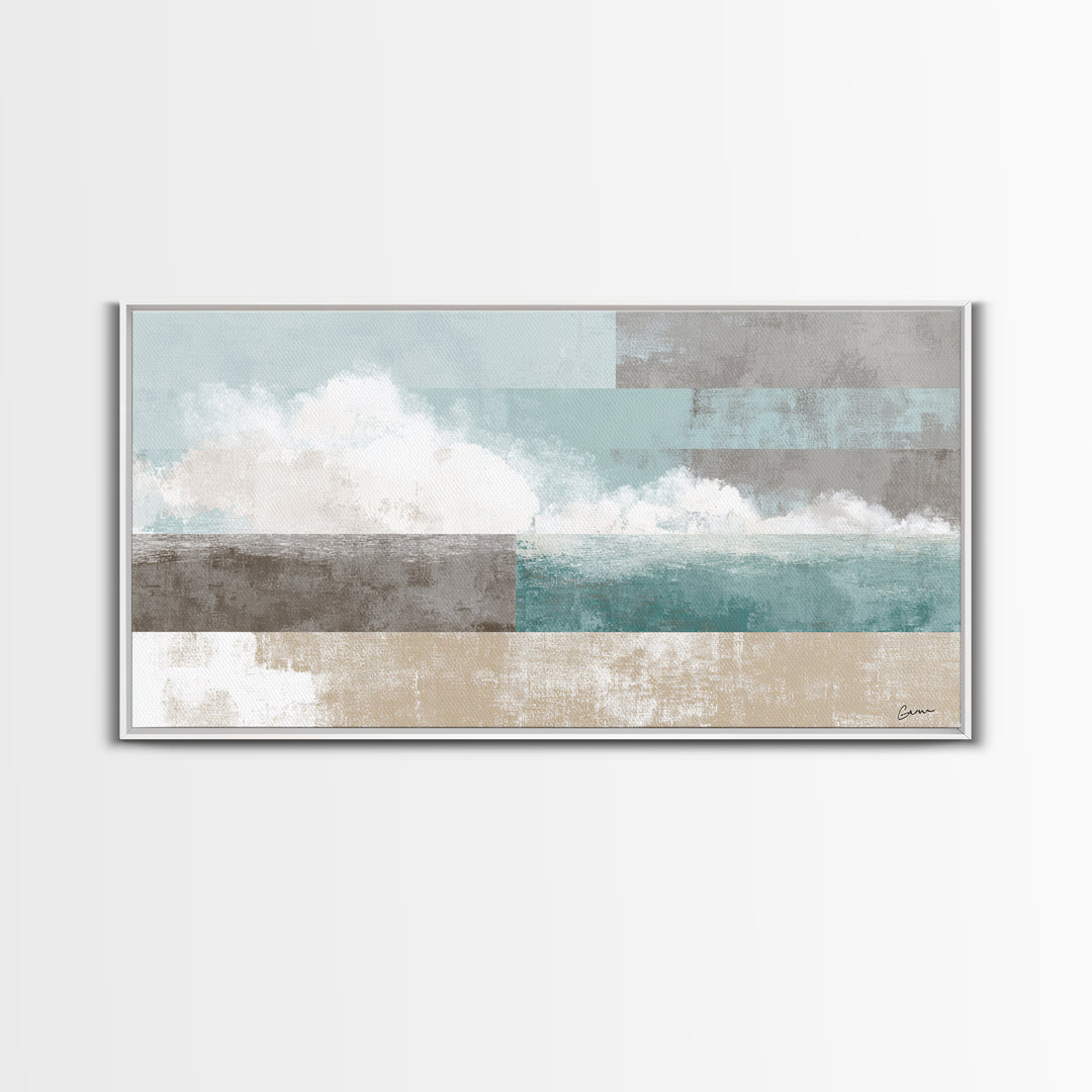 Clean Geometric Art Canvas Print, Dental Office Art, Dental Art, Office Decor, Fine Art, Calm, Dental Gift, Dentist Art, DOA-2x1-76