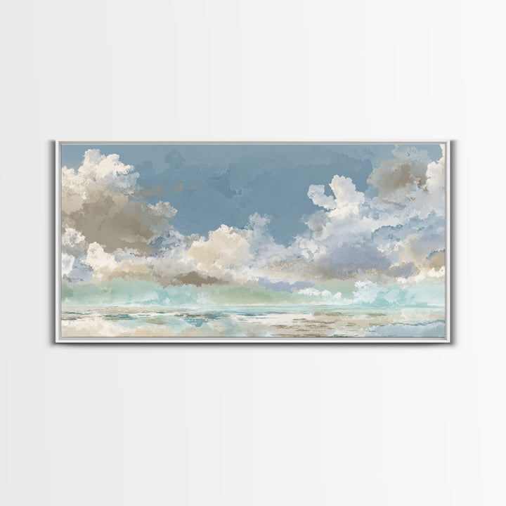 Peaceful Clouds over Open Meadow Canvas Print, Dental Office Art, Art Print, Office Decor, Fine Art, Calm, Unique Wall Art, DOA-2x1-77
