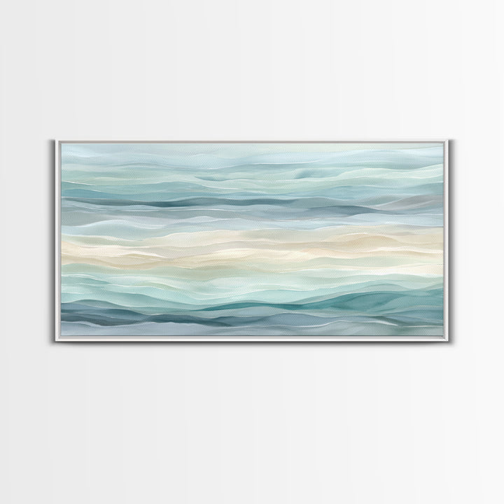 Abstract Water Ripple Pattern Framed Canvas Print, Dental Office Art, Room Decor, Office Decor, Abstract Art, Calm, DOA-2x1-81