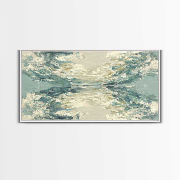 Abstract Water Ripple Pattern Framed Canvas Print, Dental Office Art, Medical Office Art, Office Decor, Abstract Art, Calm, DOA-2x1-9