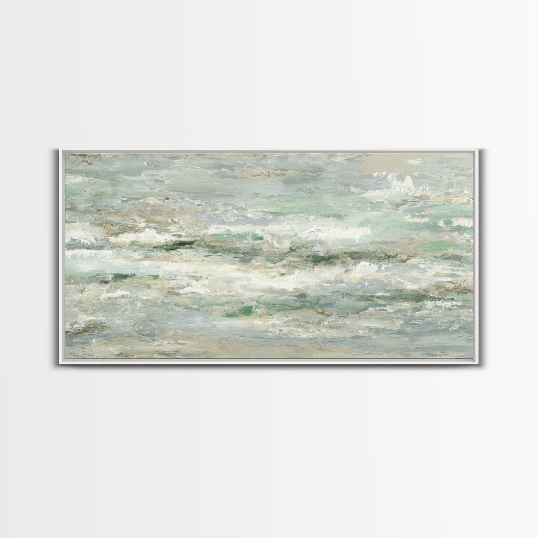 Clean Marble Texture Framed Canvas Print, Dental Office Art, Dental Wall Art, Office Decor, Oil Painting, Calm, DOA-2x1-92