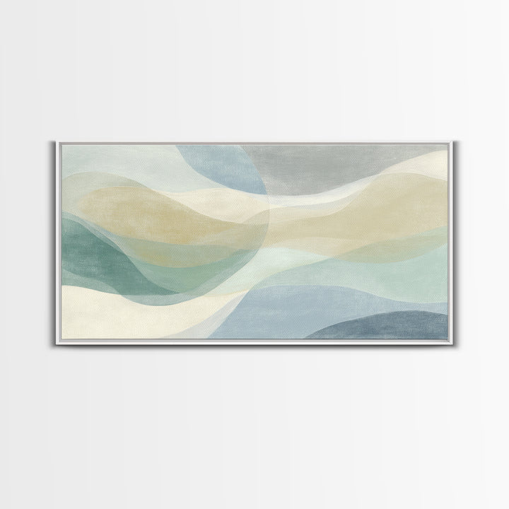 Minimal Smile Curve Abstract Framed Canvas Print, Dental Office Art, Contemporary Art, Office Decor, Abstract Art, Calm, DOA-2x1-97