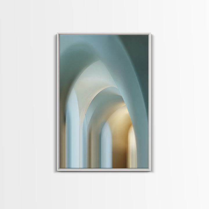 Light Scandinavian Abstract Arches Framed Canvas Print, Dental Office Art, Home Decor, Office Decor, Fine Art, Calm, DOA-2x3-1