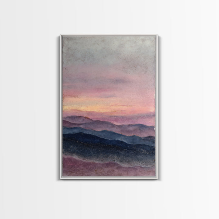 Soft Gradient Sunrise Framed Canvas Print, Dental Office Art, Dental Assistant, Office Decor, Fine Art, Calm, Gallery Decor, DOA-2x3-100